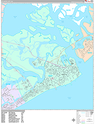 Atlantic City Wall Map Premium Style 2026
